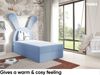 MEBLINI Kinderbett mit Bettkasten KANINCHEN 100x200 Rechts – H3/Blau Samt Gepolstert Einzelbett mit Matratze - Polsterbett mit Stauraum - Bett mit Kopfteil – Stauraumbett Bild 3