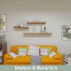 Wandregal Holz schwebend KYLO - Eichenholz Massiv | Bücherregal Schwebendes Regal Hängeregale für Wohnzimmer | 80x22x4cm Bild 3