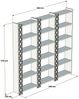Dmora Bücherregal Vele, Büroregal, Mobiler Buchhalter, Bücherbrett, 185x24h170 cm, Walnuss und Weiß Bild 3