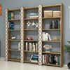 Dmora Bücherregal Vele, Büroregal, Mobiler Buchhalter, Bücherbrett, 185x24h170 cm, Walnuss und Weiß Bild 2