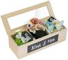 SURPRISA Geschenkbox Schotter-Schatulle Geldgeschenk, aus Paulownienholz, 3 Fächer, Geschenk zur Hochzeit, Geburtstag usw. Bild 5