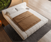 Polsterbettgestell Espazio 140x200 cm Bouclé Creme-Weiß mit Stauraum Bild 5