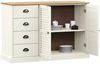 Sideboard, Kommode mit Schubladen 113x40x75 cm Massivholz Kiefer j2197p Bild 3