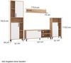 Wohnwand, Anbauwand, Modern Entertainment Center, Wohnzimmer-Set 4 tlg., Eiche, Weiß Bild 3