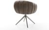 Drehstuhl Jada-Flex Mikrofaser Taupe Vintage Kreuzgestell breit Graphit 360° drehbar Wippfunktion Taschenfederkern Bild 5