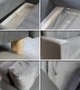 Schlafsofa Rico - Sofa mit Bettkasten, Couch mit Schlaffunktion, Bettfunktion, Bettsofa mit Bonell-Ferderkern, Velours (Grau (Kronos 22)) Bild 4