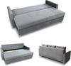 Schlafsofa Rico - Sofa mit Bettkasten, Couch mit Schlaffunktion, Bettfunktion, Bettsofa mit Bonell-Ferderkern, Velours (Grau (Kronos 22)) Bild 3