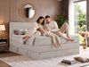 Boxspringbett TILION KING, Doppelbett 180 x 200 cm mit Stauraum & 7-Zonen Multipocket Matratze, inkl. Topper Visco - H3, Cord-Stoff Beige Bild 3