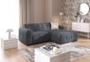 luma-home Modernes Ecksofa mit Ottomane rechts, mit markanten Steppungen, Chenille in Grau, 234 x 161 x 79 cm Bild 3