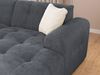 luma-home Modernes Ecksofa mit Ottomane rechts, mit markanten Steppungen, Chenille in Grau, 234 x 161 x 79 cm Bild 5