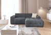 luma-home Modernes Ecksofa mit Ottomane rechts, mit markanten Steppungen, Chenille in Grau, 234 x 161 x 79 cm Bild 2
