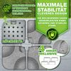 tillvex® Sonnenschirmständer Granit-Grau 60 Liter / 80 kg – 4-teilig für Ampelschirm inkl. Metallverbinder | Schirmgewicht befüllbar mit Wasser oder Sand | Schirmständer Ampelschirmständer wetterfest Bild 5