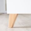roba Kleiderschrank Leon 2,5-türig - Kinderzimmerschrank mit 6 Fächern & Kleiderstange - Schrank für Babyzimmer & Kinderzimmer - Soft-Close Türen & Massivholzfüße - Stauraum Möbel - Weiß / Othello Eiche Bild 4