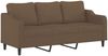 vidaXL 3-Sitzer-Sofa mit Zierkissen Braun 180 cm Stoff 3200856 Bild 4