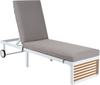 Sonnenliege mit Kissen VERDELLO mit Relaxfunktion Metall Grau Bild 4