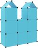 vidaXL Kinderschrank Modular mit 8 Würfeln Blau PP 340583 Bild 5