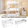 Dreibettzimmerbett 90*200 cm, Massivholzlatten, Hochbett, hohes Zaundesign, Kinderbett, Holzbett, weiß Bild 3