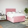 vidaXL Boxspringbett mit Matratze Rosa 160x200 cm Samt 3290959 Bild 3