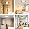 ZMH LED Deckenleuchte Modern 22/30 CM Schwarz&Weiß Deckenlampe für Wohnzimmer Flur Dimmbar, Hochwertige Design, LED fest integriert, Warmweiß, Schwarz Nicht Dimmbar Bild 2
