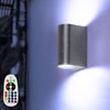 4er Set RGB LED Up & Down Alu Wandlampen Höhe 15,1 cm Bild 3