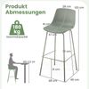 4er Set Barhocker mit Kunstleder Gepolsterter Sitzflächen & Rückenlehne Barstuhl Bistrohocker Bild 2