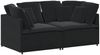 vidaXL Modulares Sofa mit Kissen Samt Schwarz 3321254 Bild 2