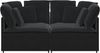 vidaXL Modulares Sofa mit Kissen Samt Schwarz 3321254 Bild 4