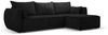 Micadoni Ecksofa Kaelle 4-Sitzer mit Schlaffunktion Rechts Chenille Schwarz Bild 2