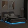 vidaXL Bettgestell mit Kopfteil & LED-Leuchten Sonoma-Eiche 135x190cm 3210047 Bild 4
