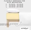 Schlafgut 'Casual' Spannbettlaken, für Matratzen bis 25 cm Höhe, 100% Bio-Baumwolle, Yellow Mid, L 140x200 cm - 160x200 cm Bild 3
