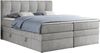 Boxspringbett mit Doppelmatratze - ALVIN-KING Hellgrau 120x200 cm Stoff Hart (H4) Bild 3