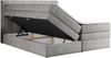 Boxspringbett mit Doppelmatratze - ALVIN-KING Hellgrau 120x200 cm Stoff Hart (H4) Bild 4