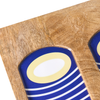 Wandobjekt Gesicht JIMETA Mangoholz 40 cm Blau Bild 5