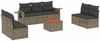 vidaXL 8-tlg. Garten-Sofagarnitur mit Kissen Grau Poly Rattan 3224520 Bild 2