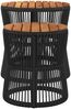 vidaXL Garten-Beistelltische 2 Stk. mit Holzplatte Schwarz Poly Rattan 366291 Bild 5