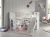 Kinderbett mit Rutsche Karyl Holz Weiß Textilset Princess Sophie Bild 2