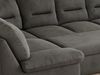 U-förmige Ecksofa, Bigsofa mit schlaffunktion, Wohnlandschaft XXL - MORBIDO U - Dunkelgrau Velours Bild 4
