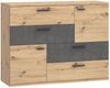 Kommode >Salford< in Artisan Eiche - 124,9x95,9x41,3cm (BxHxT) Bild 4