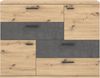 Kommode >Salford< in Artisan Eiche - 124,9x95,9x41,3cm (BxHxT) Bild 2