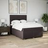 vidaXL Boxspringbett mit Matratze Dunkelbraun 140x190 cm Stoff 3292800 Bild 4