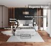 FDM Polsterbett Elegant - Stauraum & modernes Design 120x200 140x200 160x200 180x200cm (MADE IN EU - mit hochwertigem Velours Bezug, Bettrahmen, Bett, Optional mit Matratze bestellbar, Mit großem Kopfteil für Komfort - Bettkasten mit Hubrahmen), Metall... Bild 2