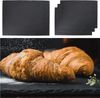 CEPEWA Servierplatte Schieferplatte 4er Set 40x30cm rechteckig Filzschoner Servierplatte, (4-tlg) Bild 3