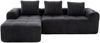 LVHOM Ecksofa 3 sitzer, Bodensofa mit Seitentaschen und Getränkehalter, Polstersofa aus Cordstoff, frei Kombination, Modulares Chaiselongue-Sofa-Set, 253x158x61 cm Bild 2