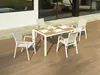 Vente-unique - LIOUS Garden dining set Metall Weiß - B 65 cm x H 90 cm x L 55 cm Bild 2