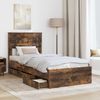 vidaXL Bettrahmen Geräucherte Eiche 90 x 200 cm Ingenieurs Holz 3409881 Bild 3