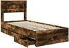 vidaXL Bettrahmen Geräucherte Eiche 90 x 200 cm Ingenieurs Holz 3409881 Bild 5