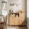 Woltu Sideboard, Kommode mit 3 Schubladen, Küchenschrank mit verstellbarer Ablage Bild 2
