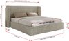 Polsterbett Bett mit Holzlattenrost Schlafzimmer Bett Doppelbett gepolstertes Kopfteil Pocket Matratze - EMORA CLASSIC - 200x200 cm - Beige Strukture - VIRE LUX Bild 4