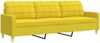 vidaXL 2-tlg. Sofagarnitur mit Dekokissen Hellgelb Stoff 3278340 Bild 5