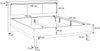 FORTE Dalate Bett, Holzwerkstoff, Braun/Schwarz, 181,6 x 98,5 x 211 cm Bild 5